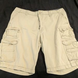 Khaki cargo shorts